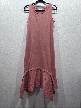 LOGO by Lori Goldstein Dusty Rose Asymmetrical Sleeveless Dress